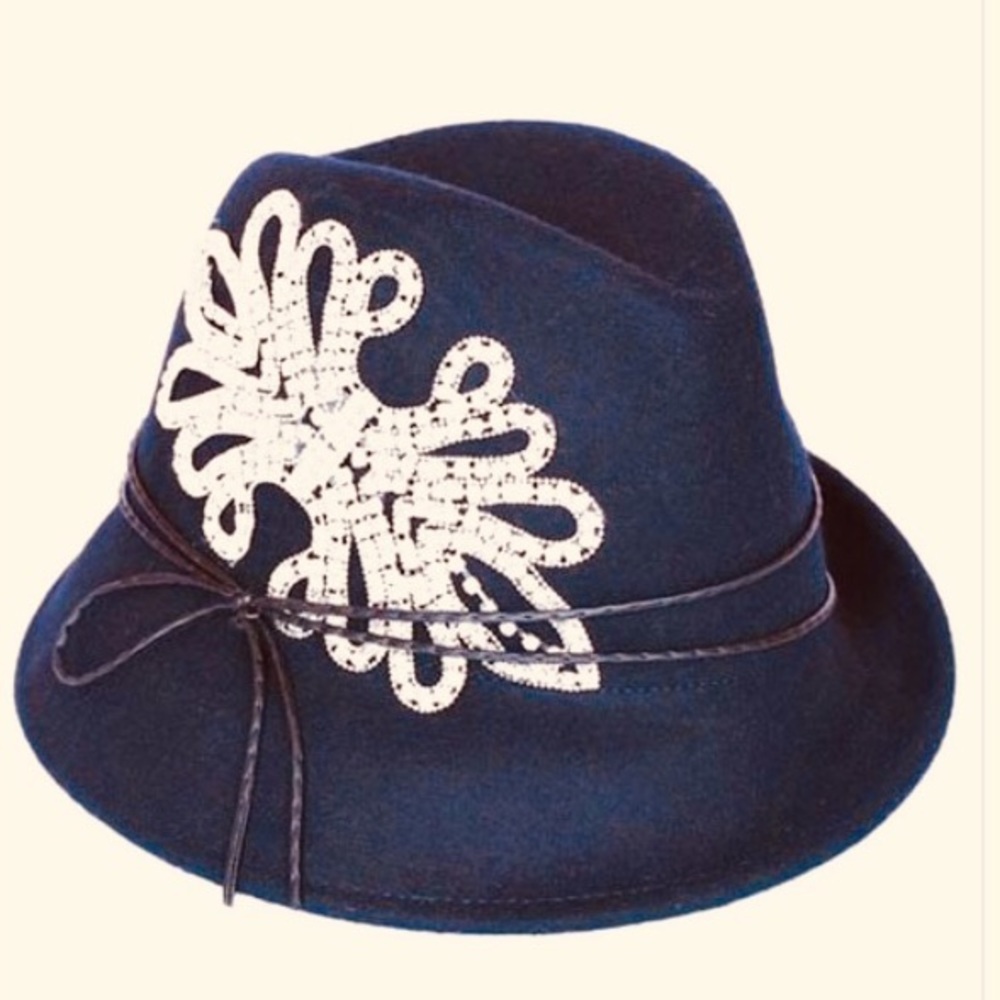 Dressy Blue Hat With Stones